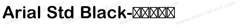 Arial Std Black字体转换